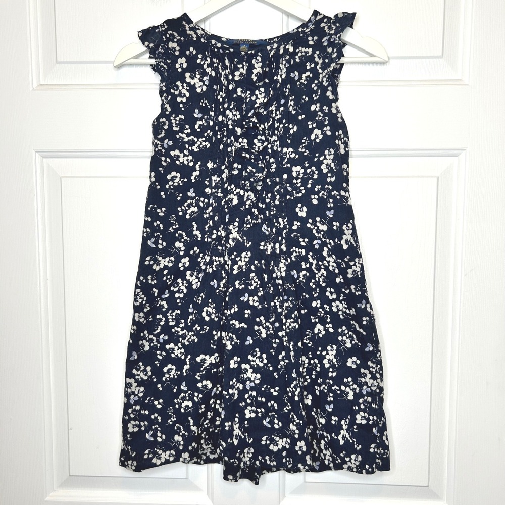Polo Ralph Lauren Girls Cotton‎ Dobby Floral Ruffle Dress Size 8